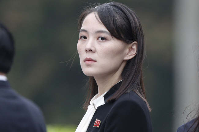 2019년 3월 베트남 하노이 호찌민묘를 방문한 김여정 조선노동당 부부장. 연합뉴스 자료사진