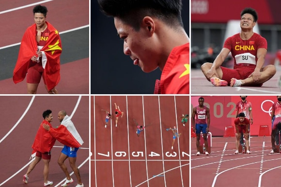 1일 도쿄 올림픽 남자 육상 100m 결승에서 6위를 기록한 중국 육상 선수 쑤빙톈/신화통신 소셜미디어
