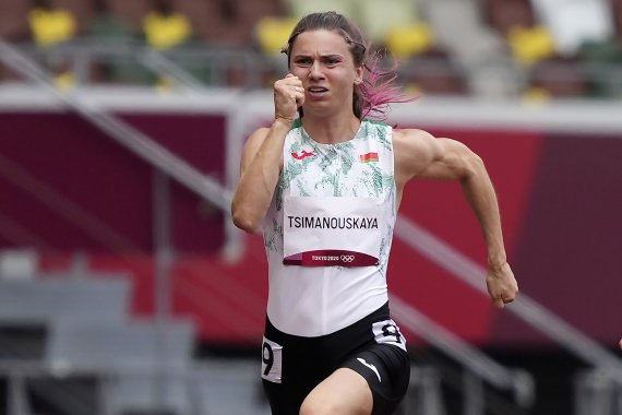 도쿄올림픽에 참가한 벨라루스 육상선수 크리스치나 치마노우스카야. 뉴시스 제공