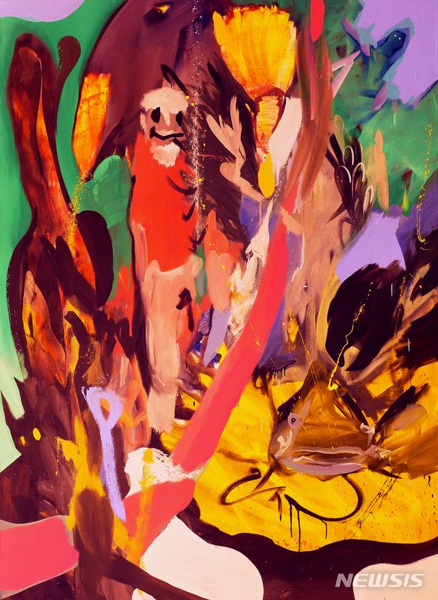 [서울=뉴시스] David Lehmann, Casanova,  2021,  캔버스에 혼합재료, 180x130cm