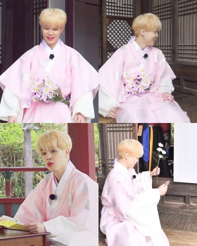꽃도령 납시오~ 방탄소년단 지민, 장원 급제급 꽃미모..전 세계 규수들 '콩닥콩닥♥'