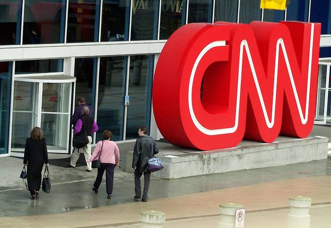미국 조지아주 애틀랜타 중심부에 있는 CNN 본사 입구.