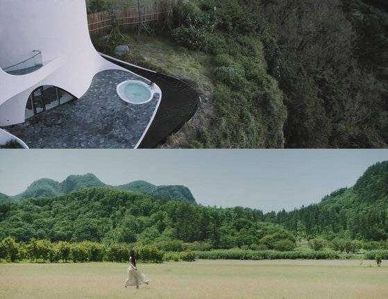 화사의 'LMM' 뮤직비디오는 울릉도 올로케이션으로 제작됐다. 절벽 위 저택은 코스모스 리조트(위 사진), 너른 평원은 나리분지다. 사진 1theK