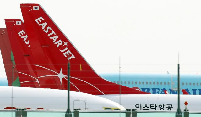 영종도 인천국제공항 계류장에 있는 이스타항공 항공기. 연합뉴스