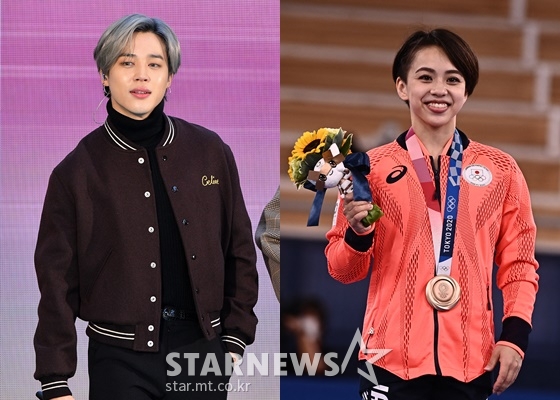 방탄소년단 지민(BTS JIMIN)과 무라카미 마이 /AFPBBNews=뉴스1=스타뉴스