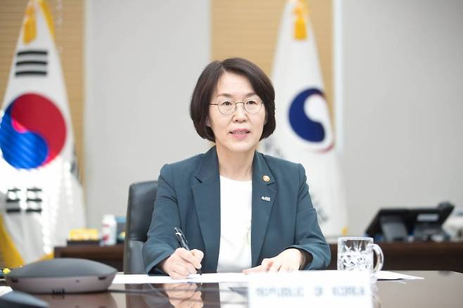 임혜숙 과학기술정보통신부 장관. 2021.08.05. /사진=뉴시스(과학기술정보통신부 제공)