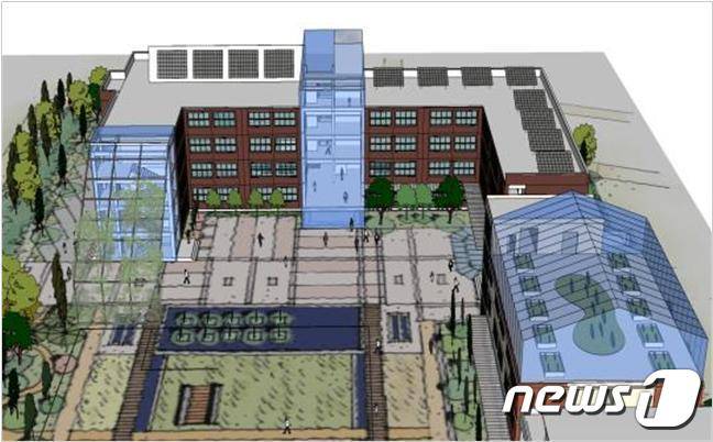 서울 강서구 옛 공진중 부지에 오는 2024년 개관할 예정인 '에코스쿨' 구상안. (서울시교육청 제공)© 뉴스1