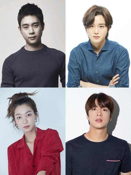 배우 김동영, 최정우, 이호정, 조한결이 새 드라마 ‘징크스의 연인’에 출연을 확정했다. 사진=호두앤유엔터테인먼트, 루크미디어, YG엔터테인먼트, 써브라임아티스트에이전시