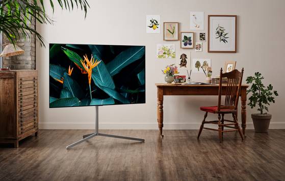 삼성전자 네오 QLED TV(왼쪽·위사진)와 LG전자 올레드 에보(evo). 올 상반기 세계 TV시장에서 두 회사의 점유율은 50%를 기록했다. 특히 프리미엄 TV시장에서 강하다. [사진 각 업체]