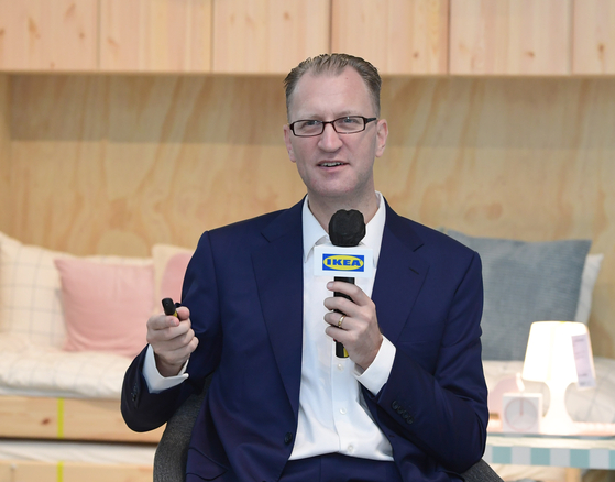 Fredrik Johansson, IKEA Korea’s country retail manager, speaks at an online press conference held on Thursday. [IKEA KOREA]