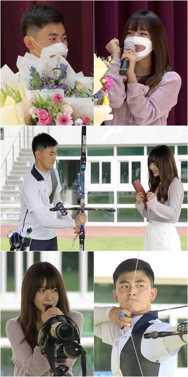 What is the special Gift that two-time Olympic champion Kim je-deok shyly handed to Choi Yoo-jung?KBS 2TV Saving Men Season 2 (hereinafter referred to as Mr. 2), which will be broadcast on August 28th.House Husband 2) depicts the encounter between fighting archer Kim je-deok and his Passion Idol Wikimikki Choi Yoo-jung.At Kim je-deoks alma mater, a stunning event was held for two gold medal winners, and Kim je-deok was revealed as a one-sided fan at the official reception ceremony held in the auditorium.Kim je-deok, who met Passion Idol in front of him, said he was twisting more than the Olympics.In the meantime, Kim je-deok and Choi Yoo-jung are caught together in the archery field, and attention is focused on one-on-one archery dates that will make viewers tremble.