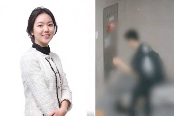 지난달 서울 마포구의 오피스텔에서 남자친구로부터 폭행을 당한 뒤 숨진 황예진(25)씨(왼쪽)와 폭행 당시 상황이 담긴 CCTV 화면. [SBS 방송 캡처]