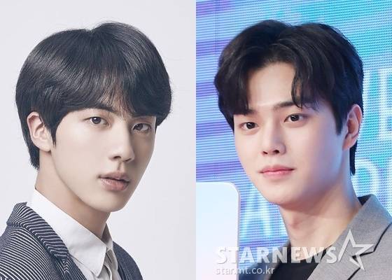 방탄소년단 진(BTS JIN)과 배우 송강(Song Kang)