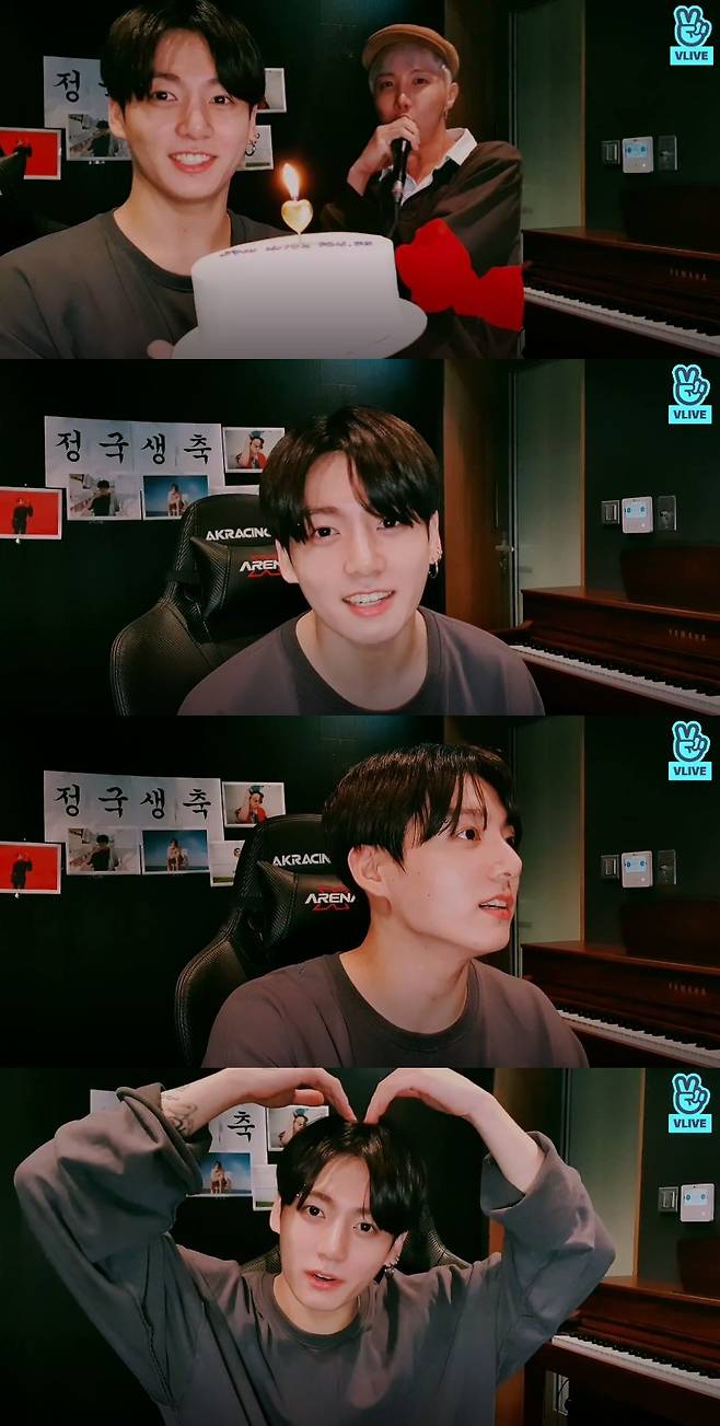 방탄소년단 정국 생일 브이라이브, 일간+주간+월간 1위 '올킬'..전세계 실트+日3대 플랫폼 1위 '초강력 인기'