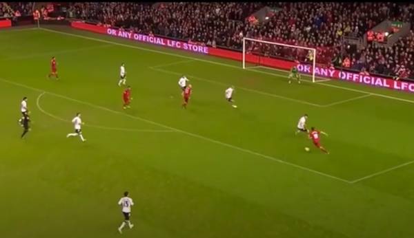 풀럼 FC와의 경기에서 맹활약했던 리버풀 FC 시절 다우닝. 사진｜LFC TV