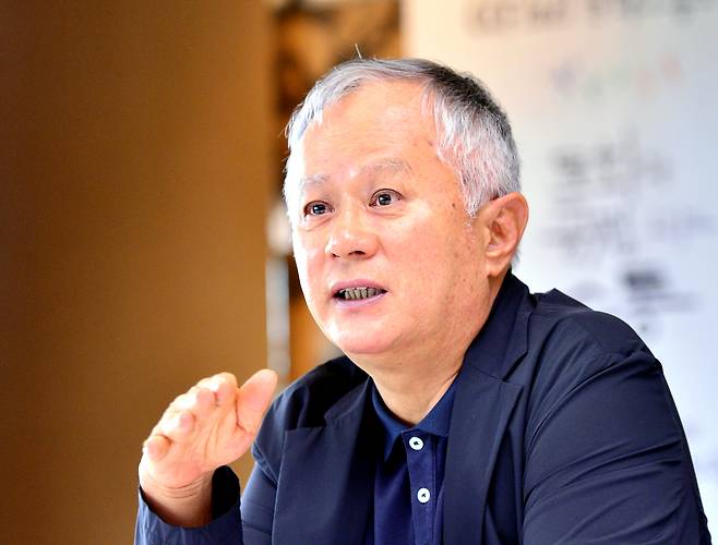 Artistic director of PMC Production Song Seung-whan speaks in an interview at Grand Hyatt Seoul in Seoul, Sept. 1. (Park Hyun-koo/The Korea Herald)