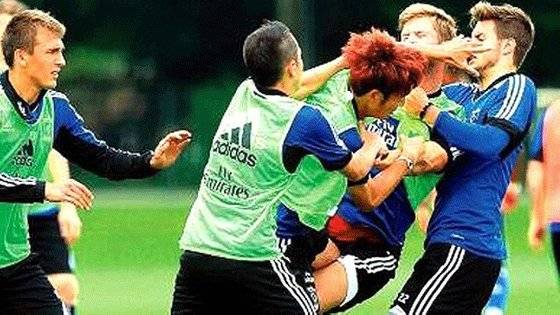 함부르크 훈련 도중 주먹다짐을 벌인 손흥민과 라이코비치