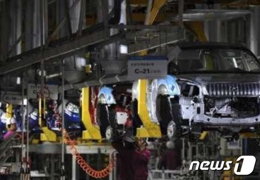 중국의 자동차 공장. © 로이터=뉴스1