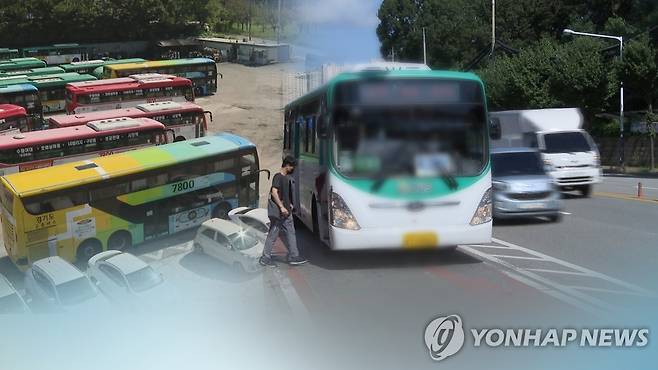 코로나19 직격탄 맞은 버스업계…적자심화로 파산우려(CG) [연합뉴스TV 제공]