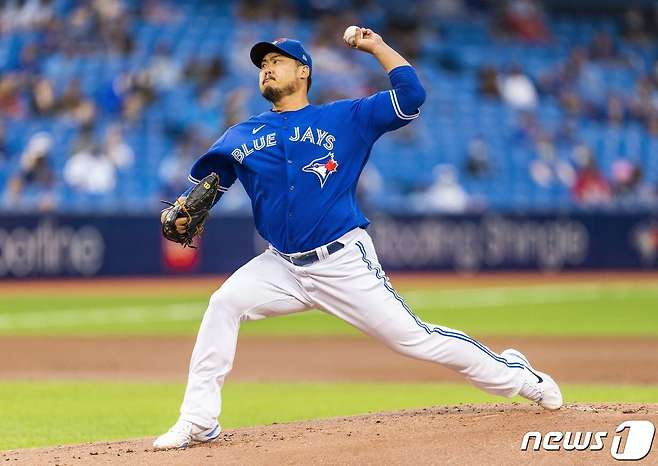 토론토 블루제이스의 류현진.  © AFP=뉴스1