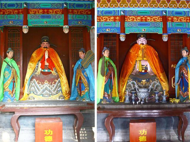한단 황량몽여선사의 종리권(왼쪽)과 여동빈. ⓒ최종명