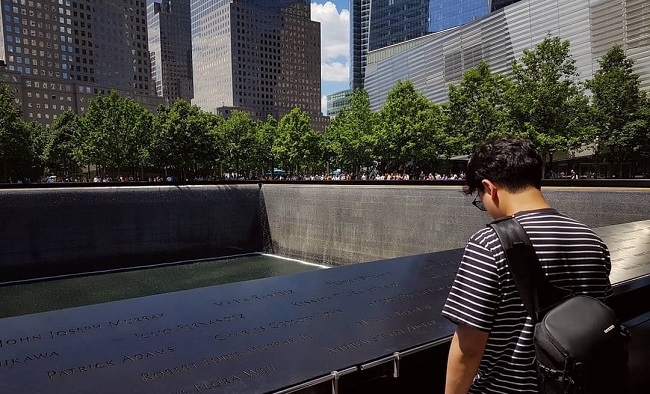 9•11 테러 희생자들의 이름이 새겨진 패널. /사진=송경은 기자