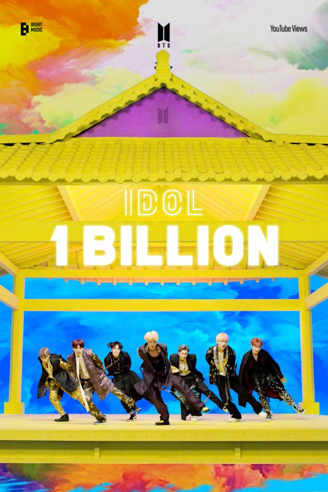 방탄소년단 'IDOL' 뮤직비디오 10억뷰 돌파 / 사진=빅히트 뮤직 제공