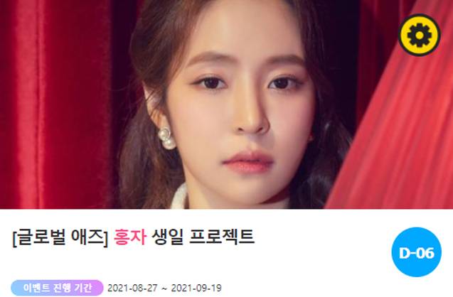 아이돌 팬덤의 놀이터 '팬앤스타'에서 8월27일부터 홍자의 생일 광고 프로젝트를 진행하고 있다. /팬앤스타