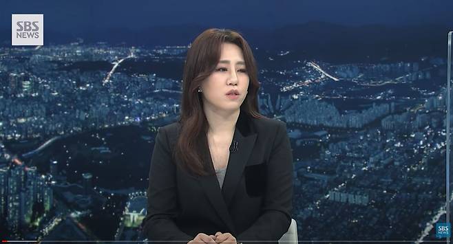 조성은씨가 13일 SBS뉴스에 출연, 자신이 제기한 이른바 '고발 사주' 의혹과 관련해 인터뷰하고 있다. /SBS 유튜브