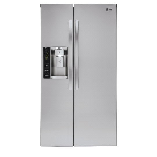 미국 컨슈머리포트가 선정한 '2021 최고의 양문형 냉장고' 36인치 대용량 부문 1위에 오른 LG전자 양문형 냉장고(모델명 LSXS26326S) 제품. <LG전자 제공>