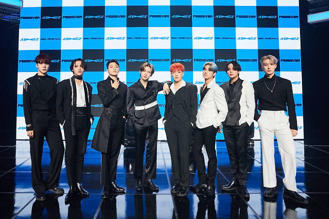 [서울=뉴시스]에이티즈는 13일 오후 4시 일곱 번째 미니앨범 '제로: 피버 파트 3'(ZERO: FEVER Part.3)의 발매 기념 온라인 쇼케이스를 열었다.(사진=KQ엔터테인먼트 제공)2021.09.13 photo@newsis.com  *재판매 및 DB 금지