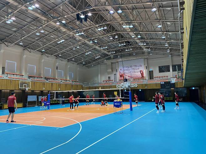 첫 시즌을 앞두고 훈련 중인 여자 프로배구 신생팀 AI 페퍼스. 사진=AI 페퍼스 구단