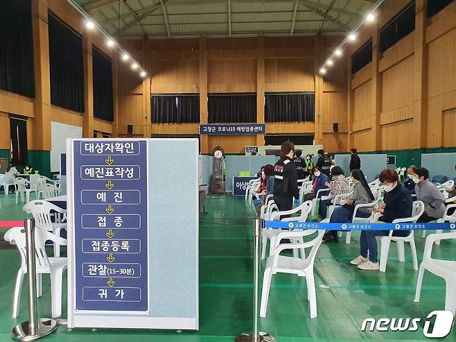 전북 고창군 코로나19 예방접종센터. © 뉴스1