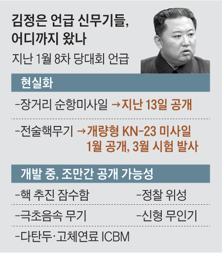 김정은 언급 신무기들, 어디까지 왔나