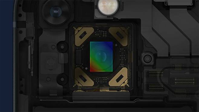 아이폰 13은 아이폰 12 프로에 적용됐던 센서 시프트 방식의 손 떨림 보정 기능이 아이폰 13에도 탑재된다. 출처=애플