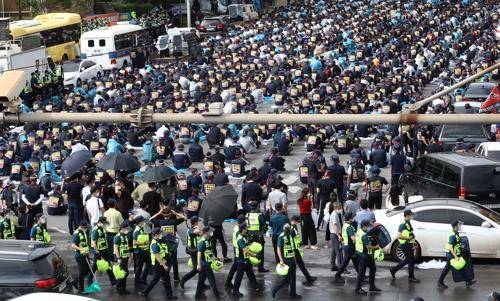 현대제철서 대규모 집회 [연합뉴스 자료사진]