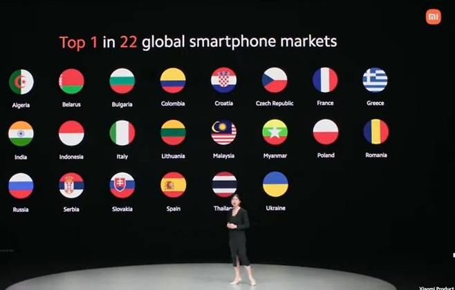 샤오미는 샤오미 11T 시리즈를 공개하며 세계 22개국에서 스마트폰 점유율 1위를 기록하고 있다고 밝혔다. /샤오미