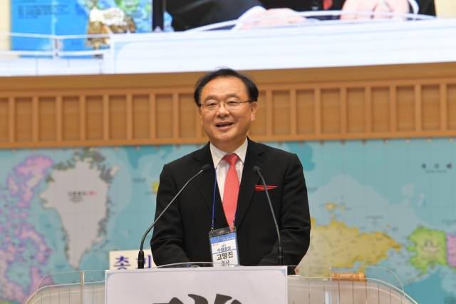 16일 기독교한국침례회 제77대 총회장에 추대된 고명진 목사. 대전= 신석현 인턴기자