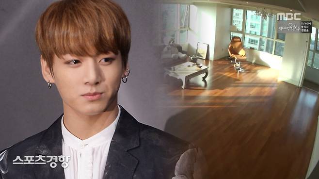 방탄소년단 멤버 정국(사진)이 약 30억원에 달하는 아파트를 친형에게 증여한 것으로 확인됐다. 이선명 기자·MBC 방송 화면