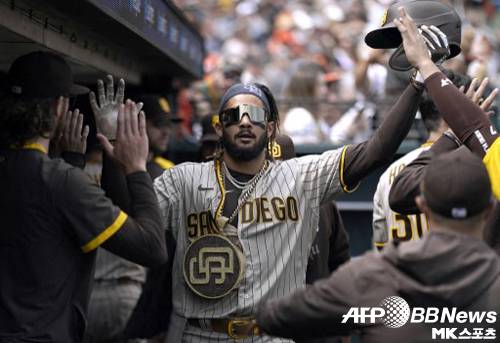 타티스 주니어는 시즌 39호 홈런을 기록했다. 사진(美 샌프란시스코)=ⓒAFPBBNews = News1