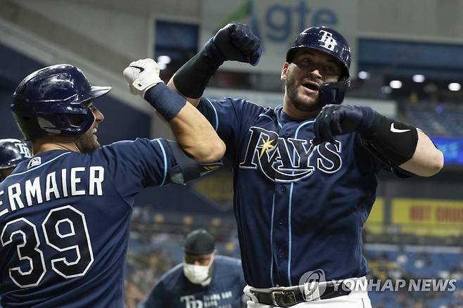 탬파베이 마이크 주니노(오른쪽) [AP=연합뉴스]