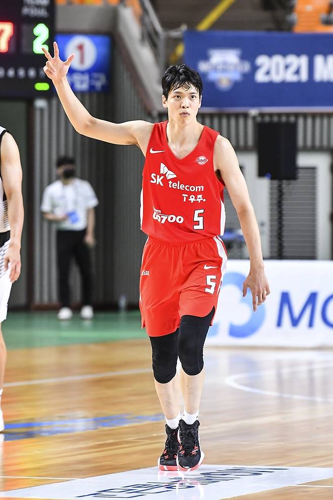 김선형의 3점 슛 세리머니 [KBL 제공. 재판매 및 DB 금지]