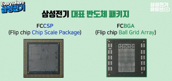 FC-CSP와 FC-BGA (사진=삼성전기 유튜브)