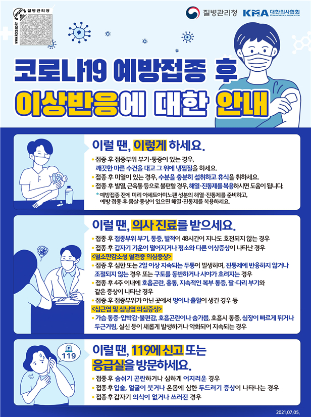 코로나19 예방접종 이상반응에 대한 안내. /사진제공=질병관리청