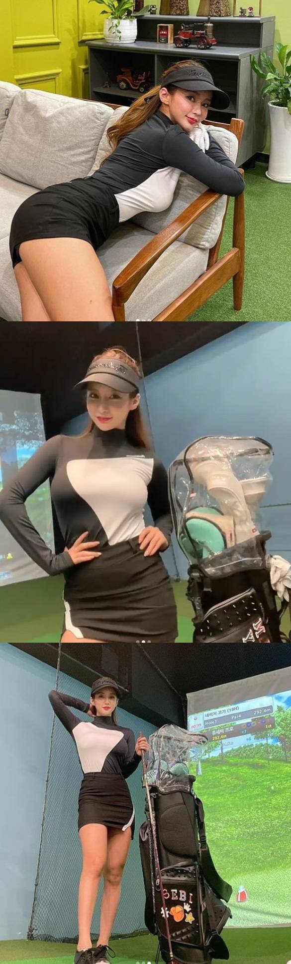 류세비가 골프 여신 분위기를 뽐냈다. 사진=류세비 SNS