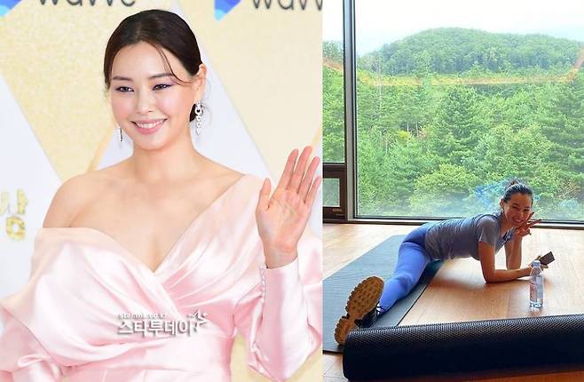 요가하는 이하늬. 사진|스타투데이 DB, 이하늬 SNS
