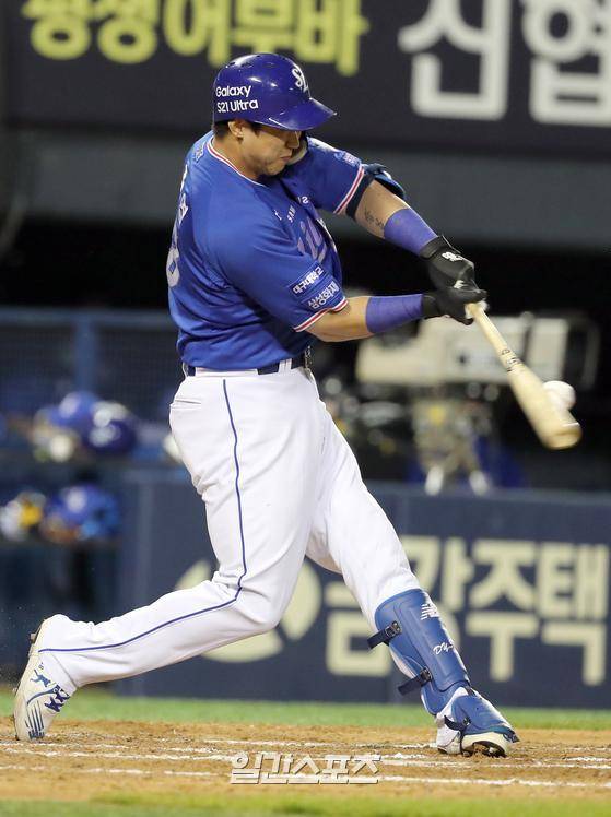 삼성 김동엽. 정시종 기자 jung.sichong@joongang.co.kr