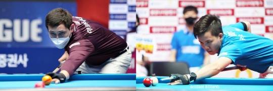 마르티네스(왼쪽)와 응우옌(사진=PBA. 브릴리언트 빌리아드)