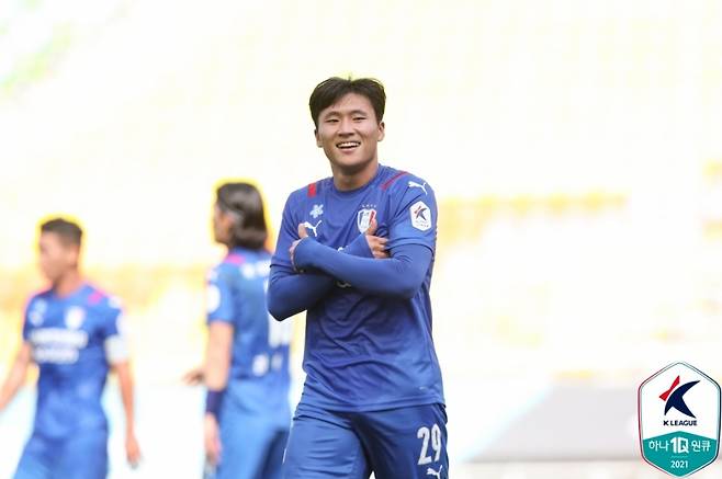 ▲ 수원 삼성 정상빈이 강원FC전에서 골맛을 봤다. ⓒ한국프로축구연맹