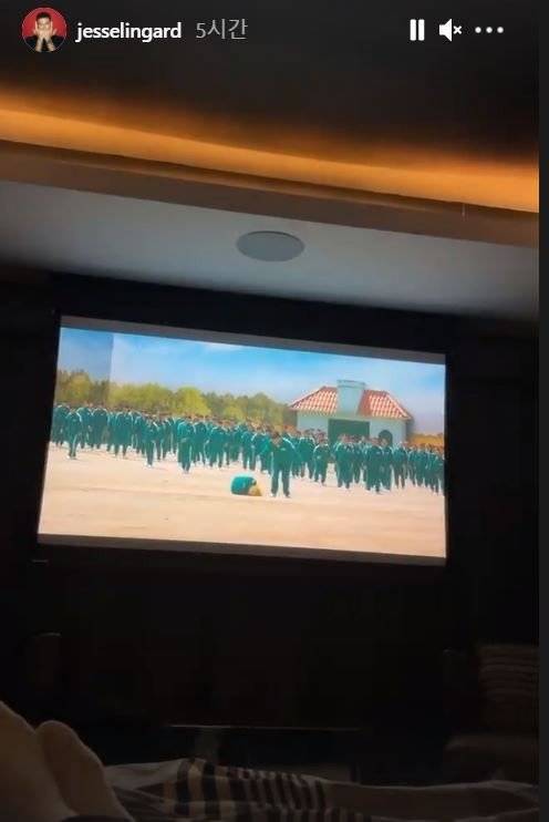 제시 린가드가 21일(현지시간) 자신의 인스타그램에 올린 '오징어 게임' 인증샷 [인스타그램 캡쳐]